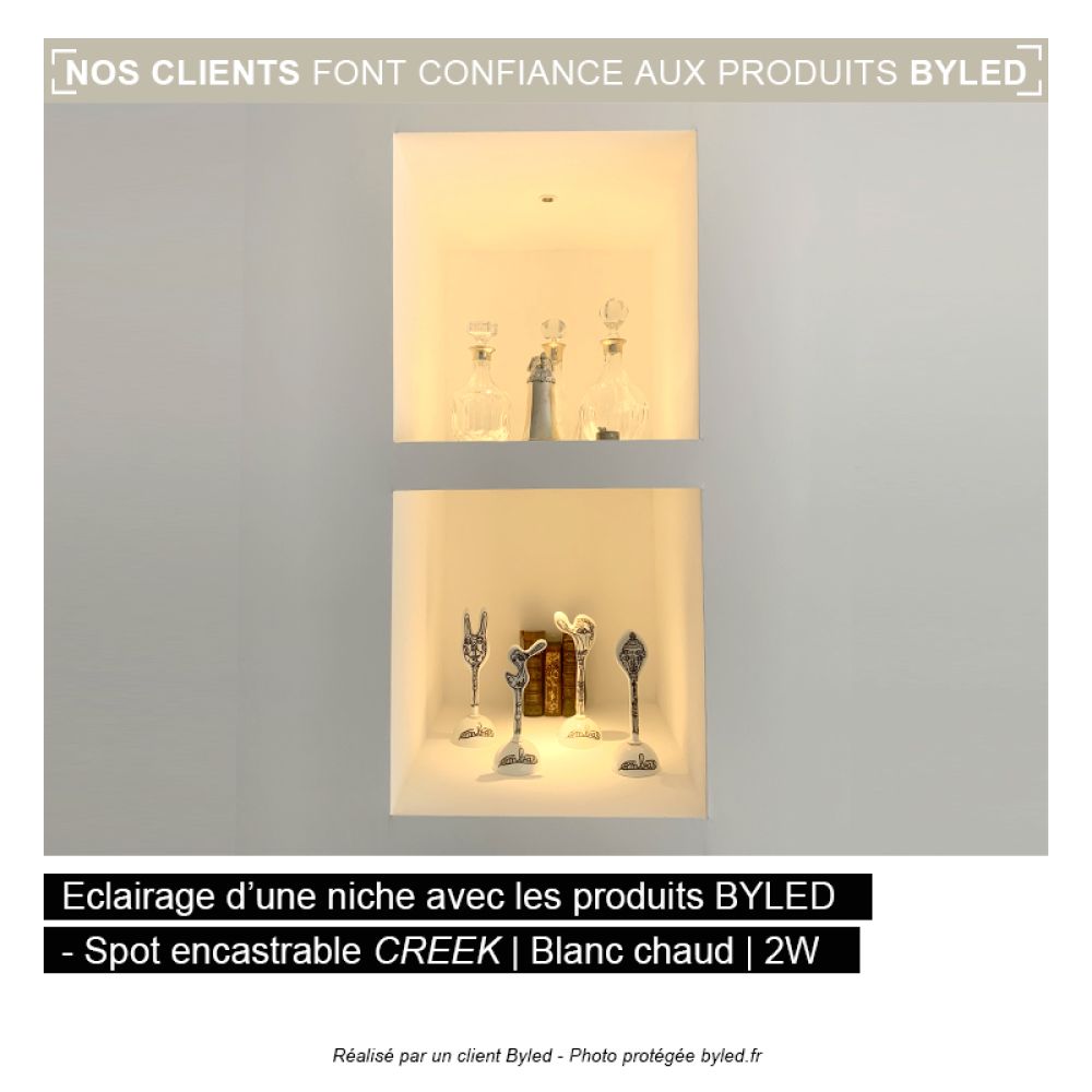 Mini spot LED encastrable anti-éblouissement 2W - Creek - Vue supplémentaire