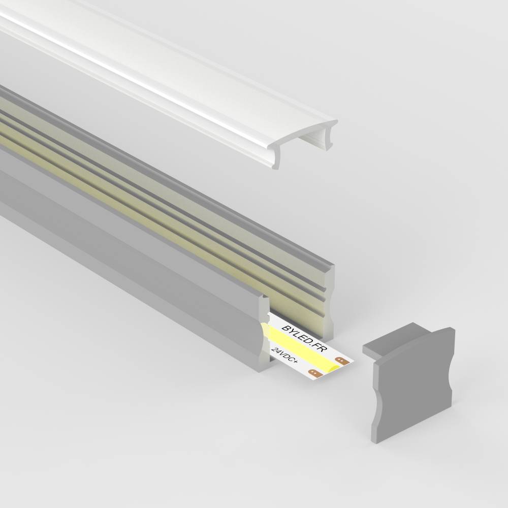 Profilé aluminium en applique pour ruban LED - C33 - CRAFT