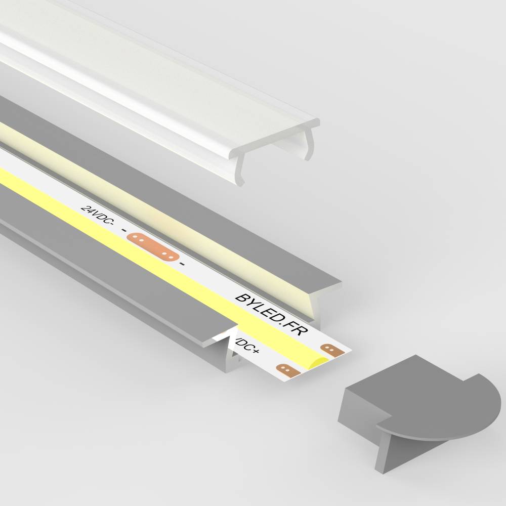 Profilé aluminium encastrable pour ruban LED - E01 - CRAFT