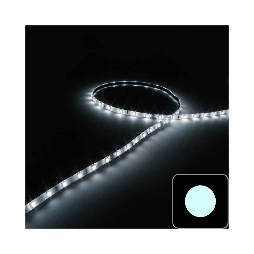 Mini ruban LED 5mm de large - 4,8W/m - IP65 - Blanc - 60 LED/m - 3528E - 5m - 24V