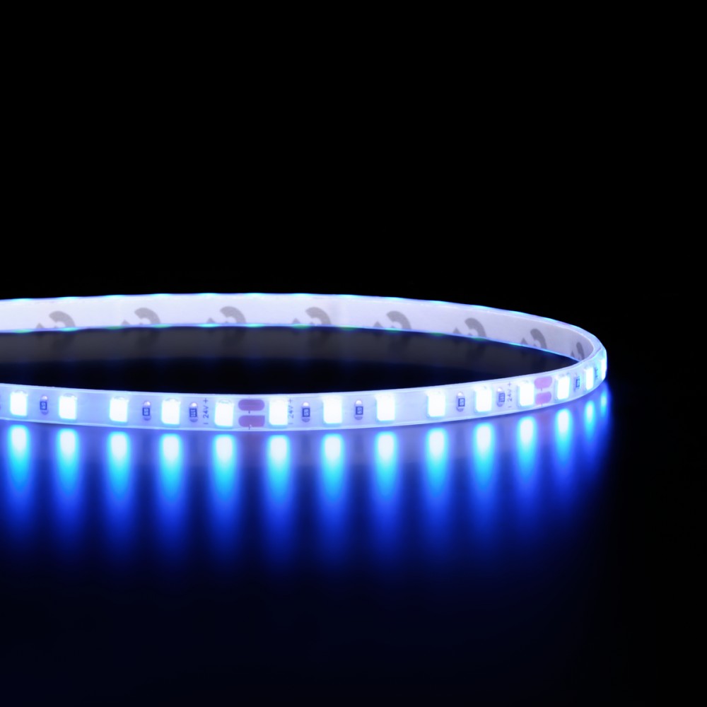 Mini ruban LED 5,5mm de large - 9,6W/m - IP65 - Bleu -120 LED/m - 2835E - 5m - 24V